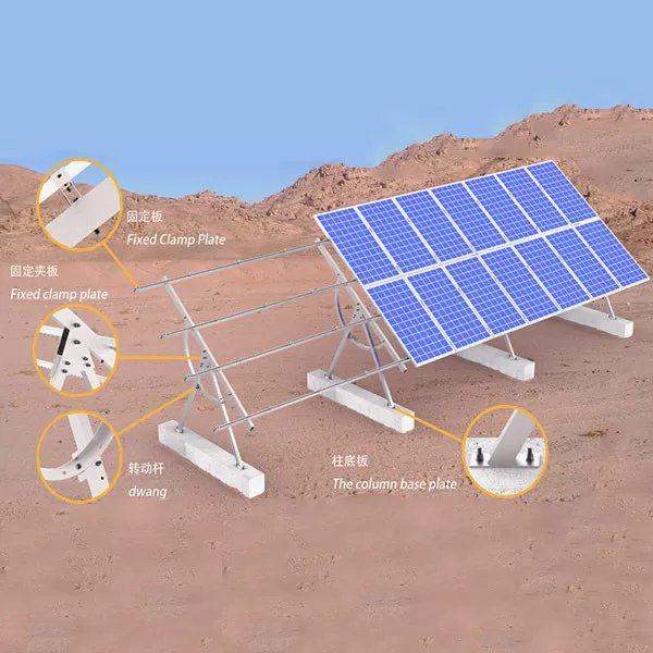 Ground adjustable solar mounting system