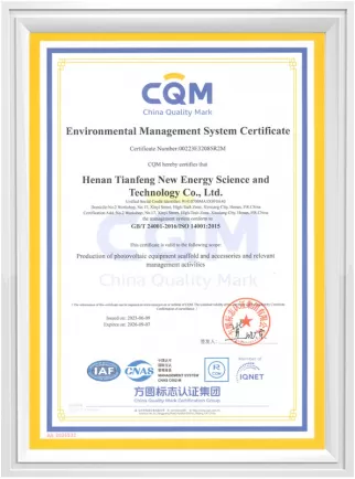 ISO14001-2015 Certificate